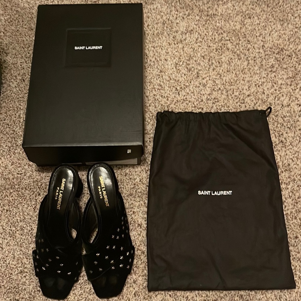 Saint Laurent Star Mules